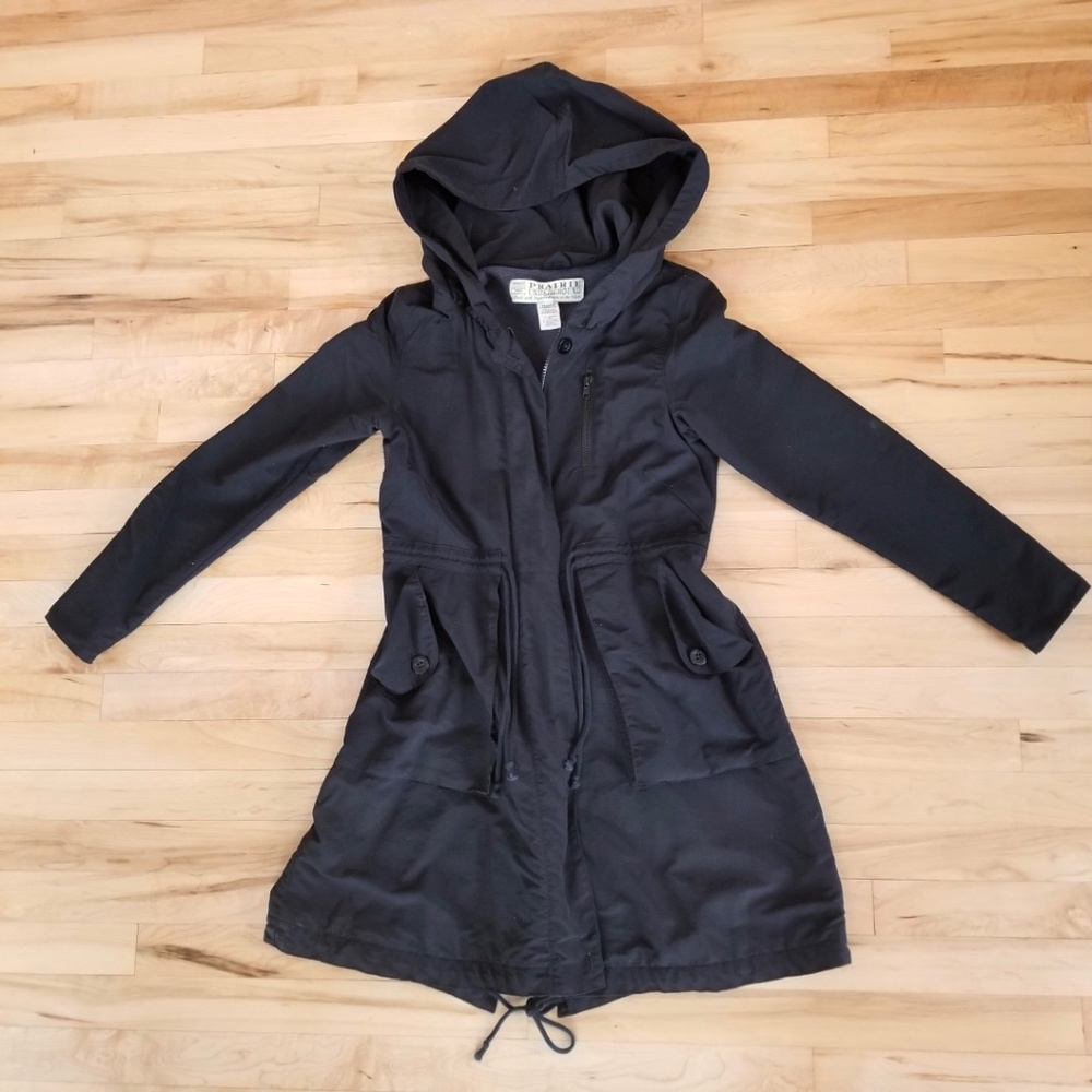 Prairie Underground Black Rain Cloak Hoodie XS